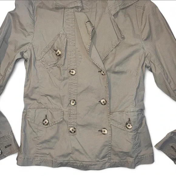 CAbi Beige Double-Breasted Trench Coat - Picture 2 of 6